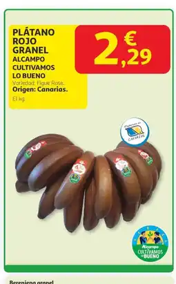 Alcampo Plátano rojo granel oferta