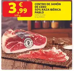 Alcampo Centro de jamón de cebo 50% raza ibérica pablo oferta