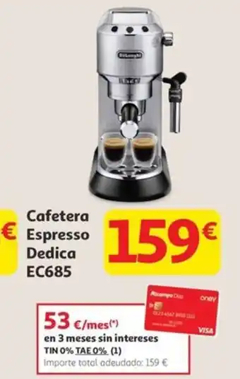 Alcampo Cafetera Espresso Dedica EC685 oferta