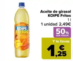 Carrefour KOIPE Aceite de girasol Fritos oferta