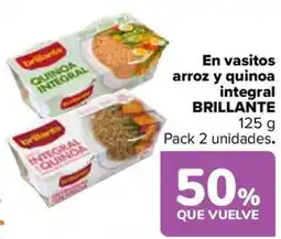 Carrefour BRILLANTE En vasitos arroz y quinoa integral oferta