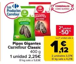 Carrefour Pipas Gigantes Carrefour Classic 2ª unidad oferta