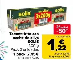 Carrefour SOLÍS Tomate frito con aceite de oliva oferta