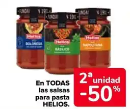 Carrefour HELIOS En todas las salsas para pasta oferta