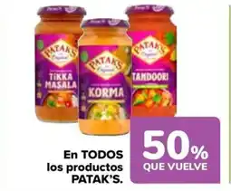 Carrefour PATAK'S En todos los productos oferta