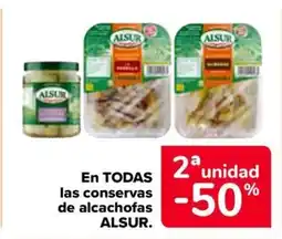 Carrefour ALSUR En todas las conservas de alcachofas oferta