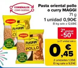 Carrefour MAGGI Pasta oriental pollo o curry oferta