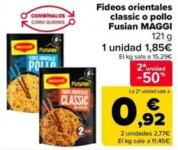 Carrefour MAGGI Fideos orientales classic o pollo Fusian oferta