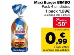 Carrefour BIMBO Maxi Burger oferta