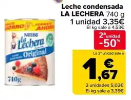 Carrefour LA LECHERA Leche condensada oferta