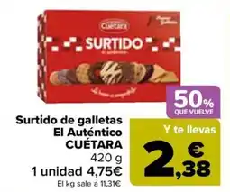 Carrefour CUÉTARA Surtido de galletas El Auténtico oferta