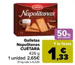 Carrefour CUÉTARA Galletas Napolitanas oferta