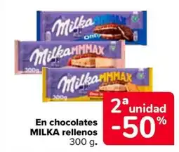 Carrefour MILKA En chocolates rellenos oferta