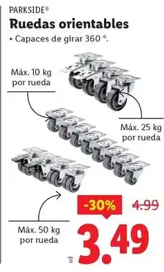 Ocine Parkside - ruedas orientables oferta