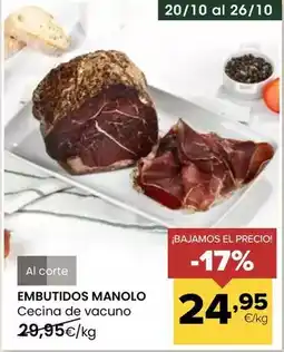 Autoservicios Familia Embutidos manolo - cecina de vacuno oferta
