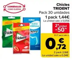 Carrefour TRIDENT Chicles oferta