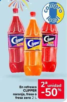 Carrefour CLIPPER En refresco naranja, fresa o fresa zero oferta