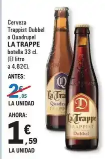 E.Leclerc La trappe - cerveza trappist dubbel o quadrupel oferta