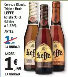 E.Leclerc Leffe - cerveza blonde, triple o bruin oferta