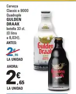 E.Leclerc Cerveza classic o 9000 quadruple oferta