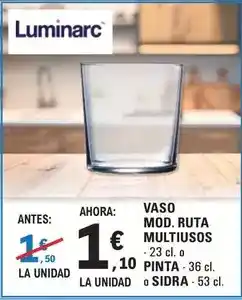 E.Leclerc Luminarc - vaso mod. ruta multiusos oferta