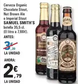E.Leclerc Organic - cerveza chocolate stout, nut brown ale o imperial stout oferta