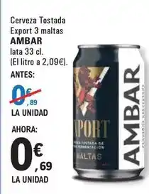 E.Leclerc Ambar - cerveza tostada oferta