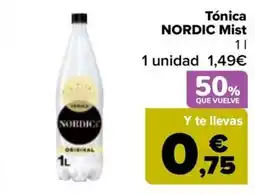 Carrefour NORDIC Tónica Mist oferta