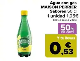 Carrefour MAISON PERRIER Agua con gas Sabores oferta