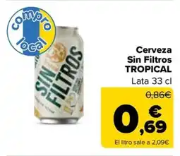 Carrefour TROPICAL Cerveza Sin Filtros oferta
