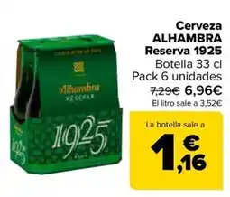 Carrefour ALHAMBRA 1925 Cerveza Reserva oferta