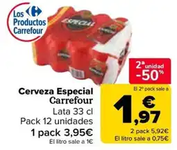 Carrefour Cerveza Especial Carrefour oferta