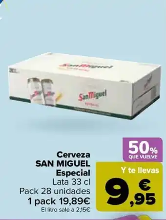 Carrefour SAN MIGUEL Cerveza Especial oferta