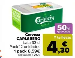 Carrefour CARLSBERG Cerveza oferta
