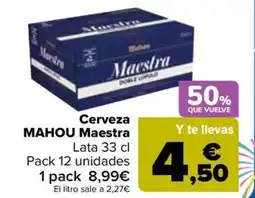 Carrefour MAHOU Cerveza Maestra oferta