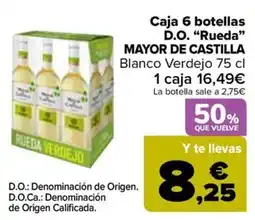 Carrefour MAYOR DE CASTILLA Caja 6 botellas D.O. "Rueda❞ oferta