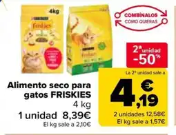 Carrefour FRISKIES Alimento seco para gatos oferta