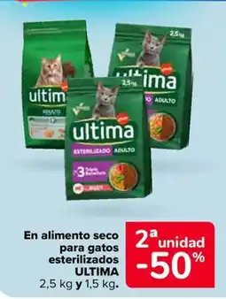 Carrefour ULTIMA En alimento seco 2 unidad para gatos esterilizados oferta