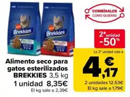 Carrefour BREKKIES Alimento seco para gatos esterilizados oferta