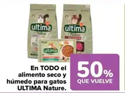 Carrefour ULTIMA En todo el alimento seco y húmedo para gatos nature oferta