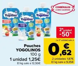 Carrefour YOGOLINOS Pouches oferta