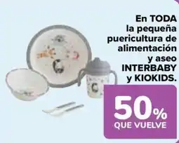 Carrefour INTERBABY y KIOKIDS En toda la pequeña puericultura de alimentación y aseo oferta