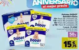 Carrefour DODOT Pañales Sensitive Extra oferta
