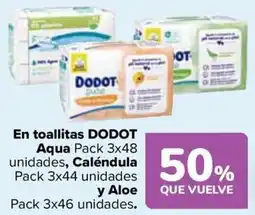 Carrefour DODOT En toallitas Aqua calendula oferta