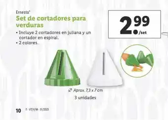 Lidl Ernesto Set De Cortadores Para Verduras oferta