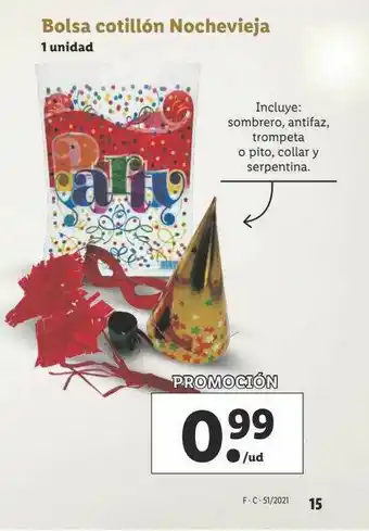 Lidl Bolsa Cotillón Nochevieja oferta