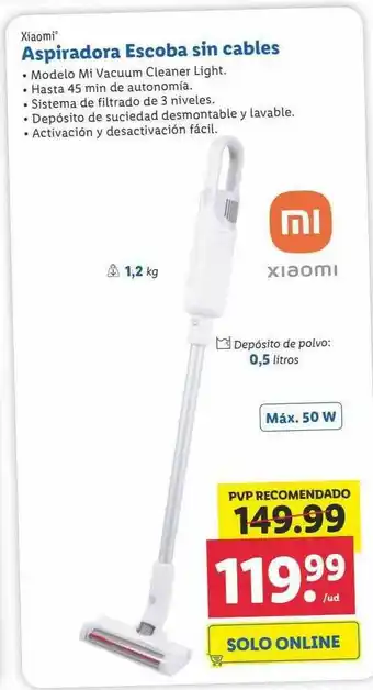 Lidl Xiaomi Aspirador Escoba Sin Cables oferta