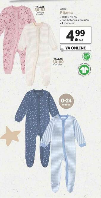 Lidl Lupilu Pijama oferta