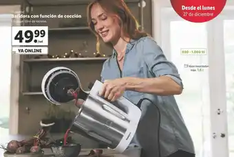 Lidl Silvercrest Batidora Con Función De Cocción oferta