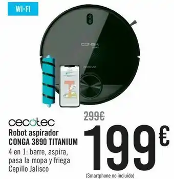 Carrefour Cecotec robot aspirador conga 3890 titanium oferta